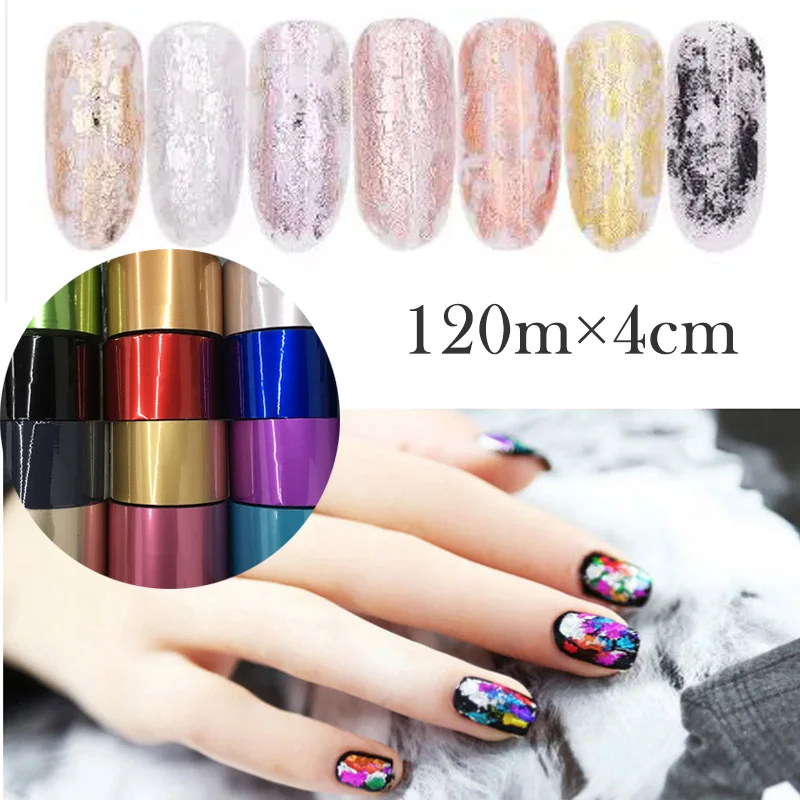 120m*4cm Holographic Matte Starry Sky Pure Color Nail Art Transfer Foil Holographic Silver Gold Nail Design Transfer Sticker 120m*4cm Holographic Matte Starry Sky Pure Color Nail Art Transfer Foil Holographic Silver Gold Nail Design Transfer Sticker