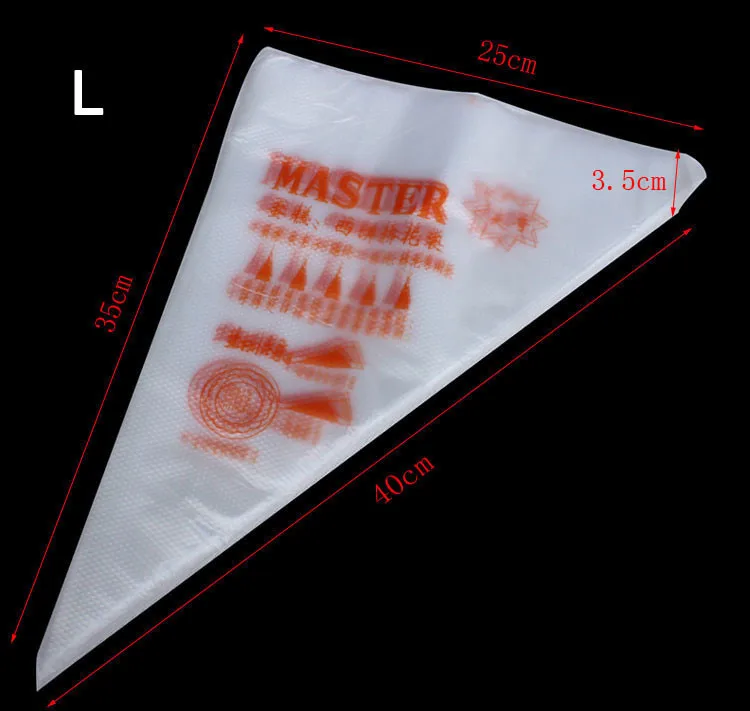 100 шт большой(40*35 см) одноразовый пластиковый кондитерский мешок для украшения торта инструменты для приготовления пищи M1343