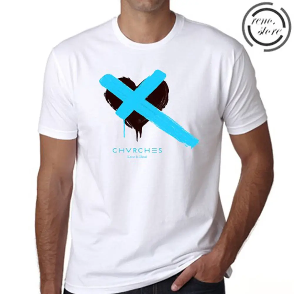 CHVRCHES Love Is Dead Album Logo Мужская белая футболка Размер S M L XL 2XL 3XL хип-хоп новые футболки