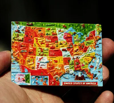Горячая Ручная роспись панорамный вид на карту в стиле «фонарик» 3D магнит на холодильник туристический сувенир на холодильник магнитные наклейки - Цвет: 004
