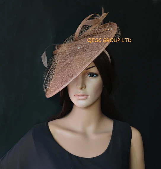 brown occasion hat