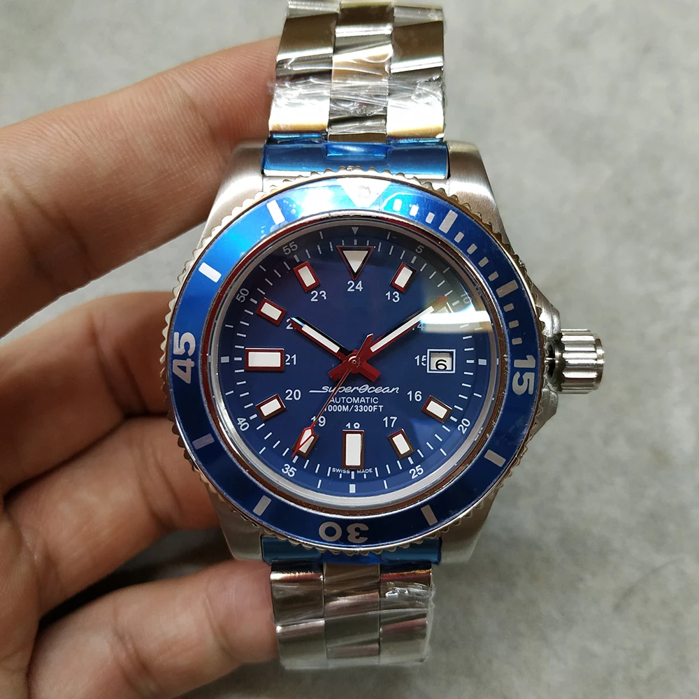 

Top quality luxury fashion stainless steel watchband shell calendar Super ocean culture series rugged atmosphere men's watches