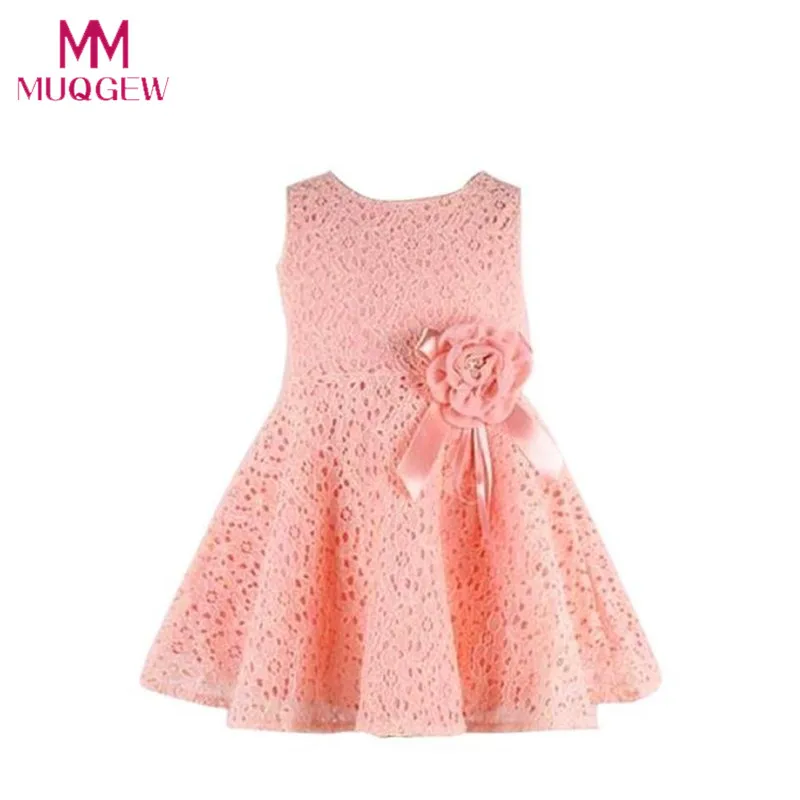 Girls Kids Full Lace Floral One Piece Dress Child Princess Party Dress