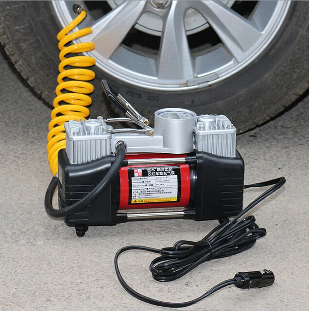 Компрессор Автомобильный цифровой 12 В с двумя цилиндрами|high pressure air pump|pressure pumphigh |