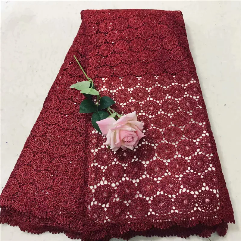 

ZQJ!High quality nigerian wedding african lace fabric/100% Cotton lace/guipure cord lace fabric for wedding party ! J111859