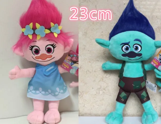 20PCS NEW 23CM Movie Trolls Plush Toy Poppy Branch Dream Works Soft Stuffed Cartoon Dolls
