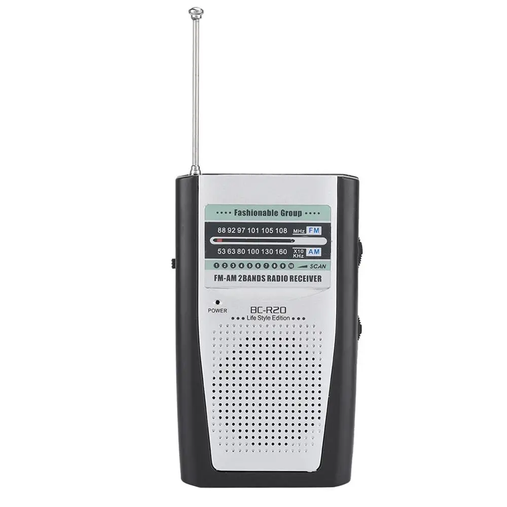 Портативный мини AM FM радиоприемник стерео колонки телескопическая антенна Радио
