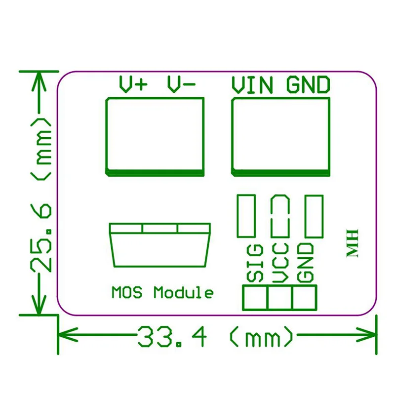 Модуль драйвера IRF520 для MCU ARM Raspberry Pi 0-24V ALI88