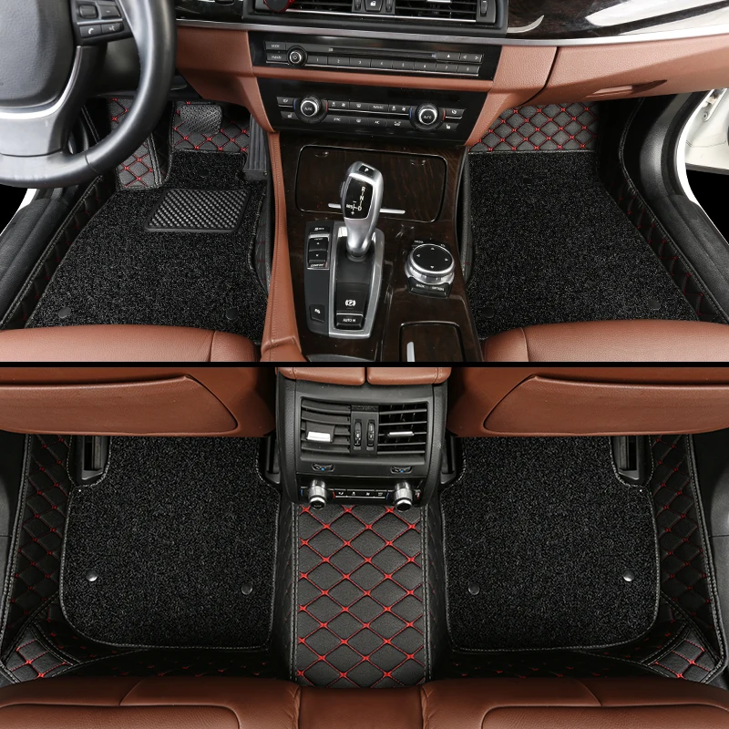 

leather car floor mats for Audi A1 A3 A4 A5 A6 A7 A8 Q3 Q5 Q7 TT 3D custom fit car all weather carpet floor liners foot mats