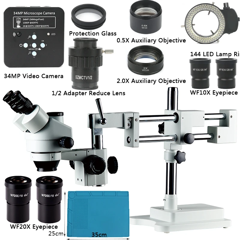 3.5X 7X 45X 90X двойной стрелы стенд зум Simul фокальный Тринокулярный Стерео микроскоп+ 34MP камера микроскоп для промышленного ремонта печатных плат