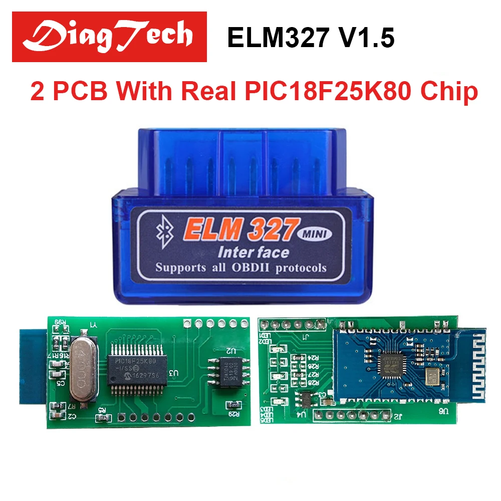 Супер Мини ELM327 V1.5 Bluetooth с реальным 25K80 чип инструмент диагностики ELM 327 OBD2 Elm-327 OBDII адаптер работает на Android Крутящий момент