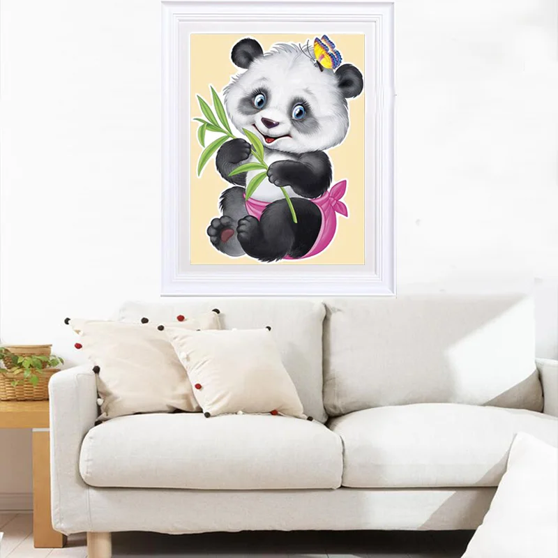 

Rhinestones Mosaic 5D Diamond Panda Tree DIY Diamond Painting Round Beads Embroidery Needlework Craft