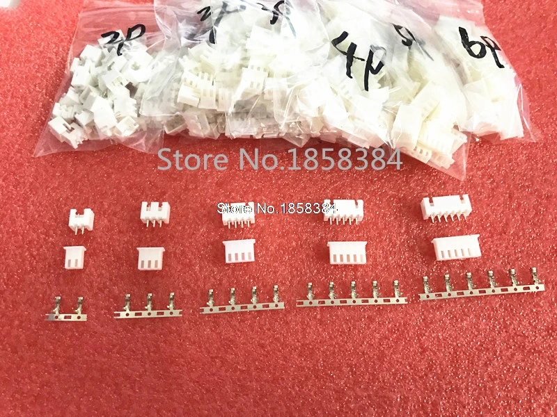 100 компл./лот Mix Kit XH 2,54 2 P 3 P 4 P 5 P 6 P 2,54 мм расстояние приводит заголовок Корпус штыревой разъем