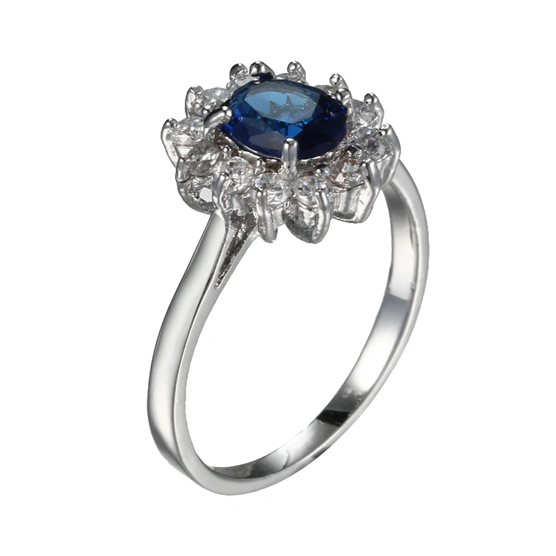 simple fashion wedding rings luxury blue zircon crystal flower shape rings for women silver plated ring large size 678910 - Large Wedding Rings simple fashion wedding rings luxury blue zircon crystal flower shape rings for women silver plated ring large size 678910 - Large Wedding Rings
