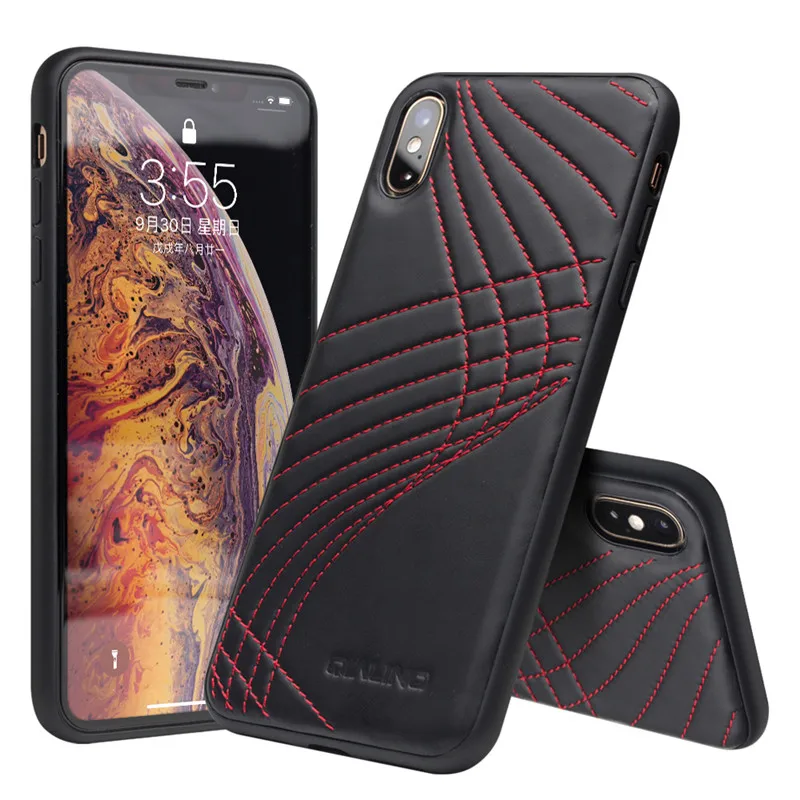 Чехол накладка из натуральной кожи и мягкого силикона для iphone X XS Max XR|Бамперы| |