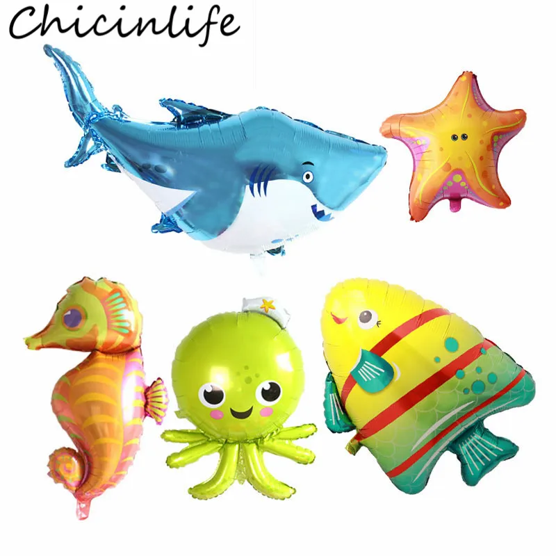Chicinlife 1 шт. морская звезда осьминог пузырчатая рыба фольга воздушный шар день