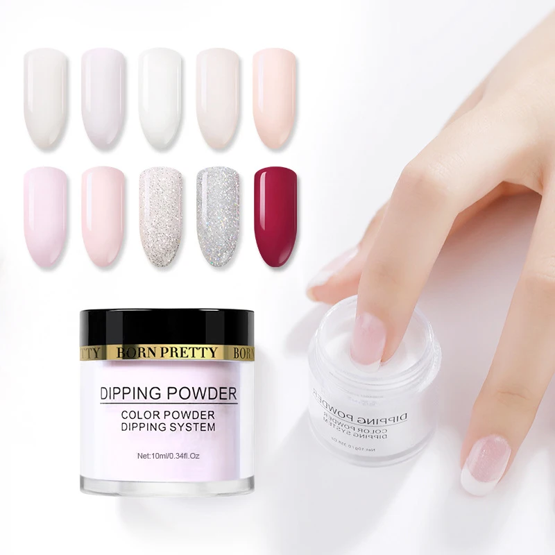 

DIY Nail Art Pigment Dipping Powder Makeup Nail Tips Decoration Manicure Tool + Brush @ME88