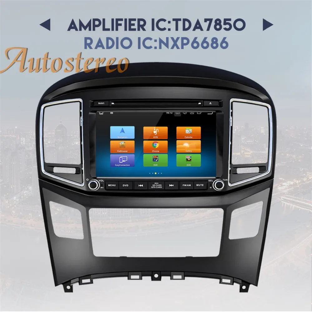Discount Octa core Android8 Car CD DVD player GPS navigation For Hyundai H1 Grand Royale I800 2016 2017 multimedia Headunit tape recorder 3