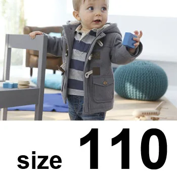 Коллекция куртка для маленького мальчика зимняя одежда 2-х цветное пальто из хлопка толстое детский зимний комбинезон детская одежда с капюшоном - Цвет: Gray size 110