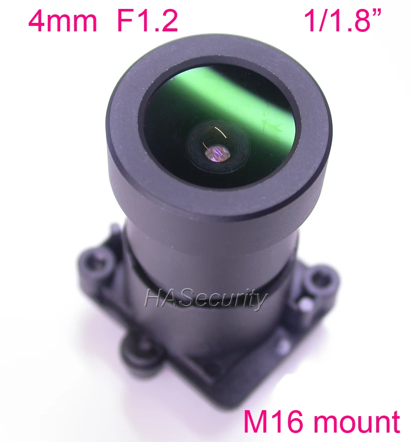

Star Light F1.2 aparture 4mm LENs 2MP 1/1.8" format for image sensor IMX327,IMX307,IMX290,IMX291 camera PCB board module