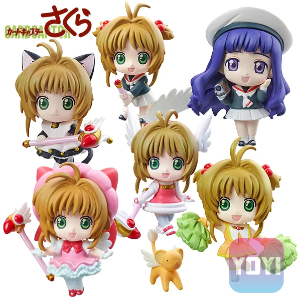 

Anime Card Captor Sakura Mini Figures Kinomoto Sakura Daidouji Tomoyo PVC Action Figures Toys Cardcaptor 1pc send in randomly