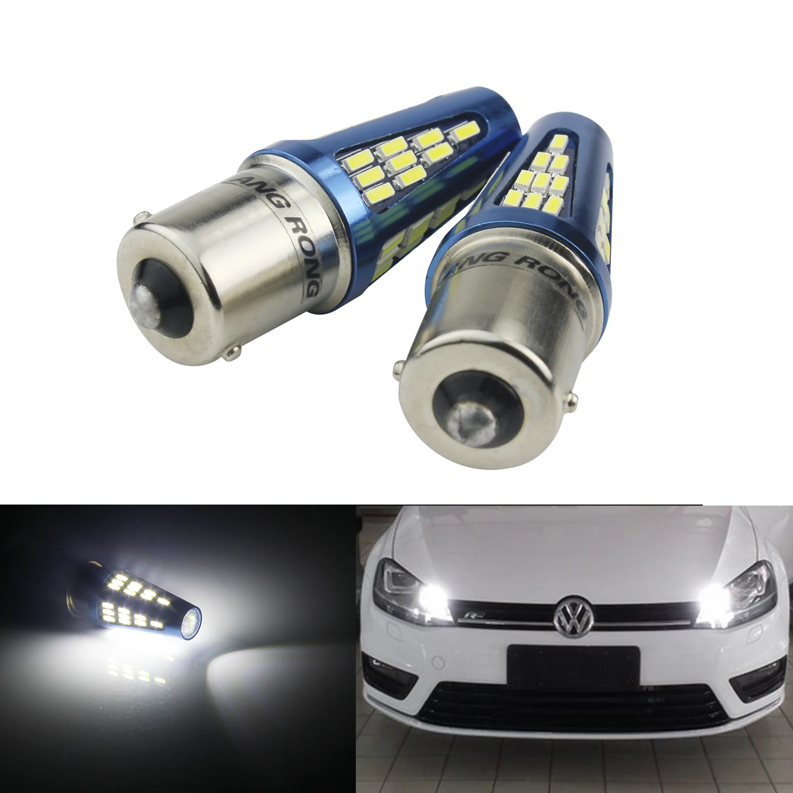 

ANGRONG 2x BA15s 1156 382 P21W LED 5W Car Side light Tail Reverse Rear Fog Daytime Lamps