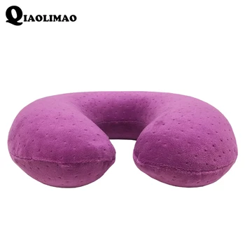 

U-Shape Travel Pillow For Airplane Memory Foam Neck Pillows Travel Accessories Comfortable Velvet Pillows For Sleep Home Textile