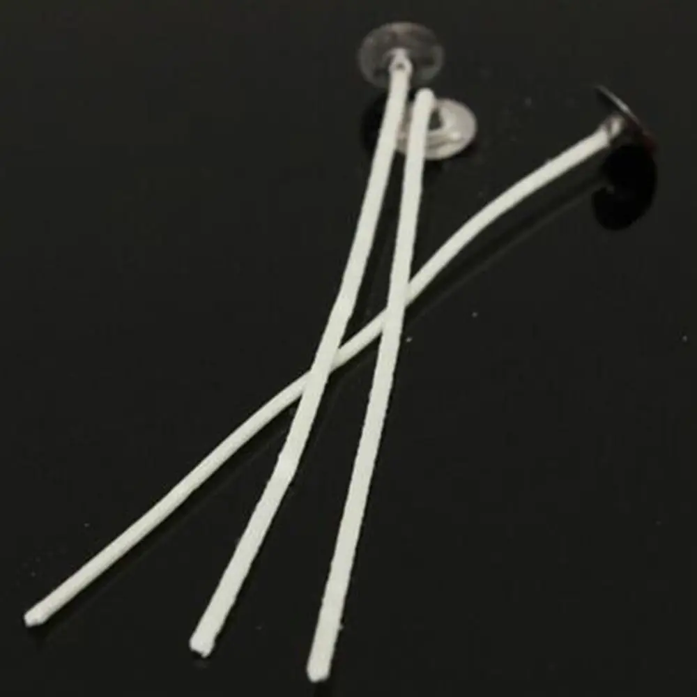 

Hot Selling New 30pc 10 cm Candle Wicks Cotton Core Waxed With Sustainers For Candle Making High Quality smokeless butter wick