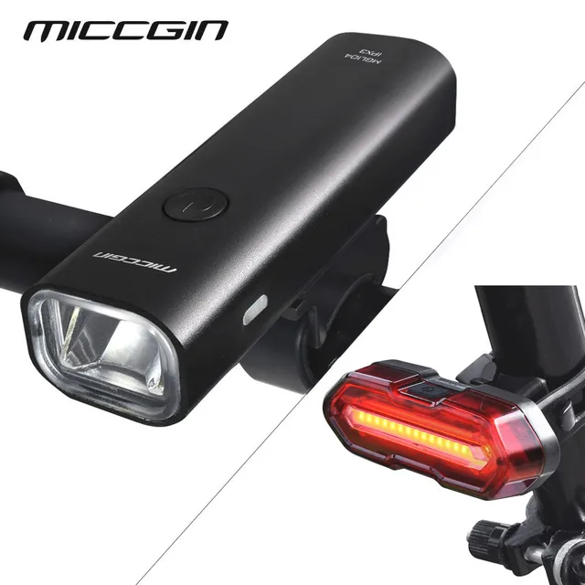 US $7.12 MICCGIN LED Bike Super Bright Front Rear Bicycle Light Set Lantern For Cycling Flashlight USB Recha