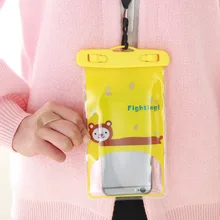 Детский мобильный телефон водонепроницаемый защитный Телефон Аксессуары мультфильм шаблон прозрачный мешок герметичное уплотнение Открытый плавать