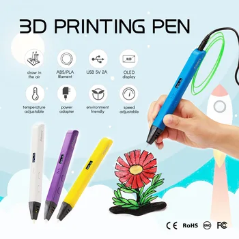 

Aibecy 3D Printing Pen OLED Display work with ABS PLA Filament for Kids Art Craft Drawing DIY Gift 3d printer pens