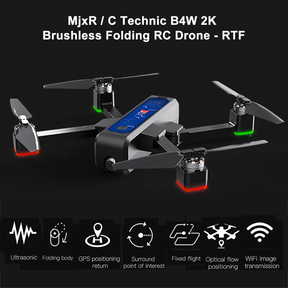  MJX Bugs 4 W B4W 5G GPS Brushless Foldable Drone with WIFI FPV 2K HD Camera Anti-shake 1.6KM 25Minu