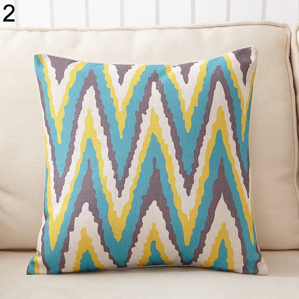 Nordic Стиль 18 дюймов постельное белье с геометрическим узором Подушка Чехол для подушки Комплект домашний диван - Цвет: 2
