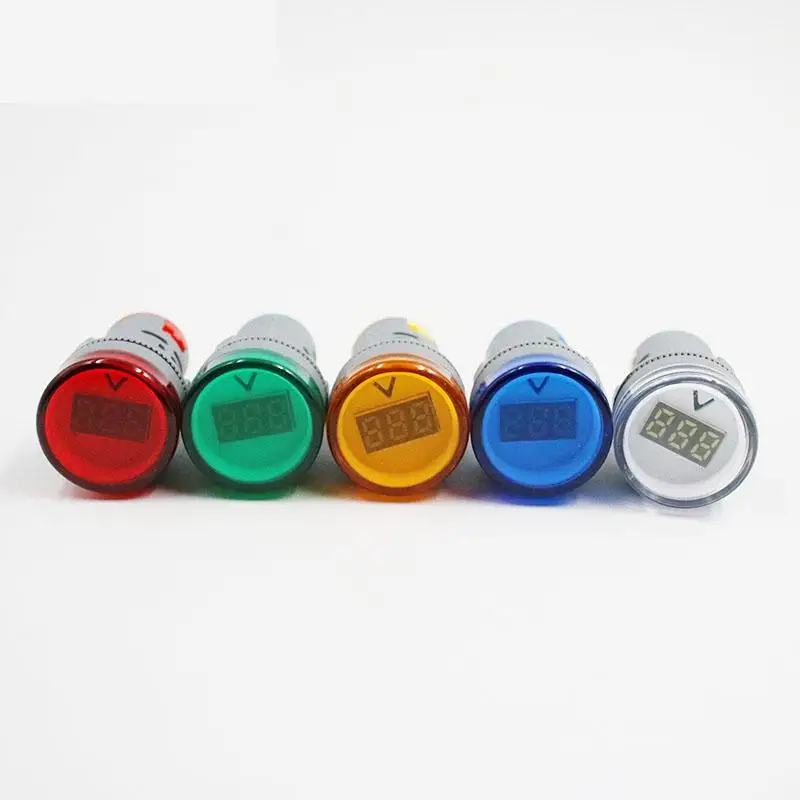 22MM digital AC Voltmeter 60-500V red green yellow blue voltage meter AD16 Digital display Indicator lamp | Инструменты