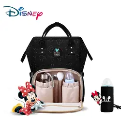 Disney водостойкая USB нагревательная пеленка сумка для малыша мама пеленка рюкзак мультяшный Микки дорожная сумка большая емкость Минни