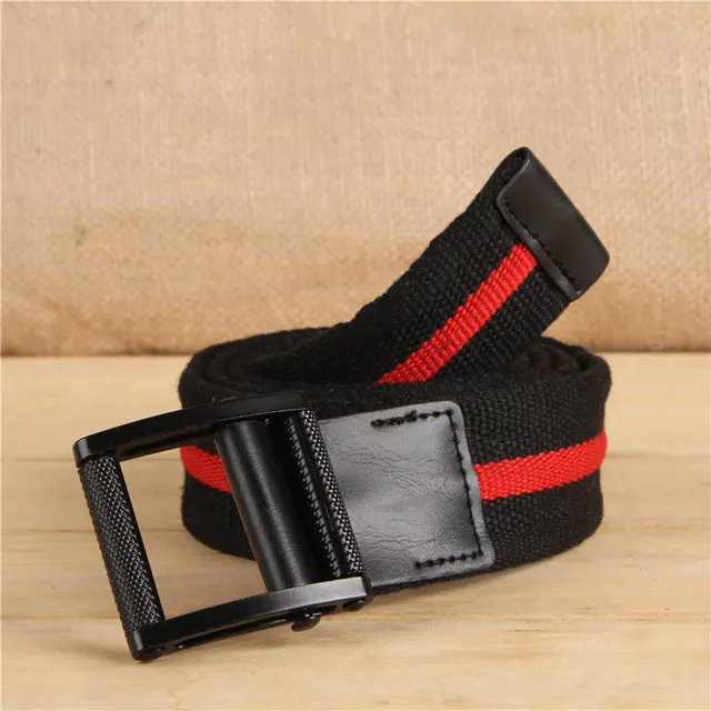 2017 New Sale Men Casual Canvas Belts, Boys Teens Student Knitted ...