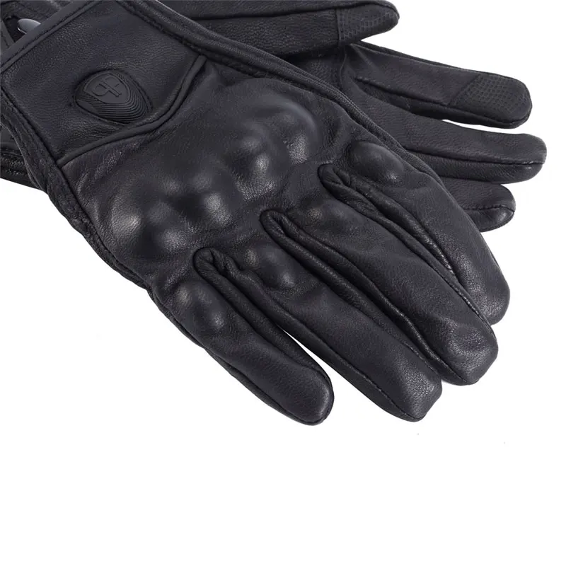 Nordson Retro Leather Motorcycle Gloves Touch Screen Men Women Moto Waterproof Electric Bike Motocross Protective Glove