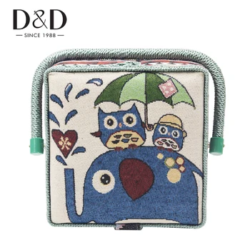 

Sewing Tools Home Storage Box DIY Owl Pattern Cotton Fabric Crafts Multi-function Sewing Basket Organizer Christmas Gifts