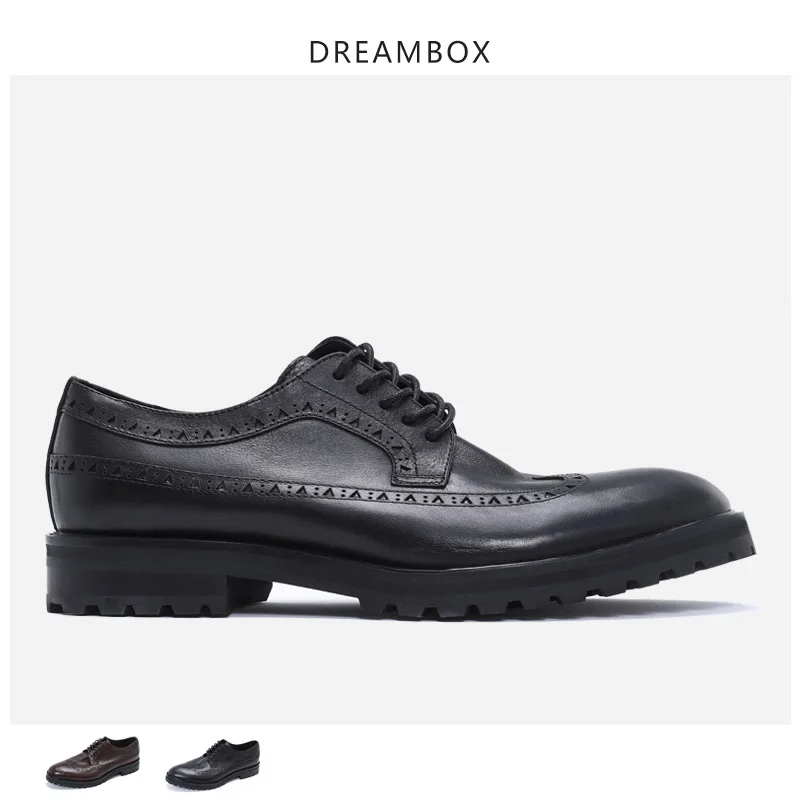 

2019 Men's New Bullock Carved Business Casual Shoes Men's Thick Bottom Increased Tooling Men's Shoes England Shoes