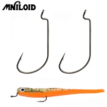 100 шт. рыболовные крючки из высокоуглеродистой стали 1/0#2/0#3/0#4/0#5/0# приманка на крючок червячный джиг колючий крючок для мягкой рыболовной приманки