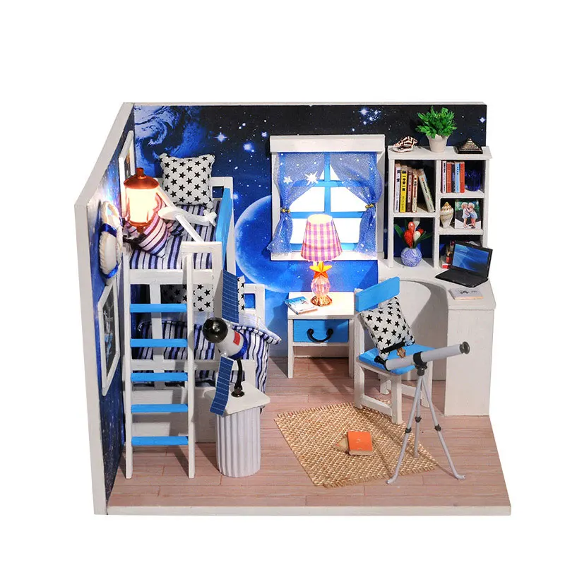 

DIY Cabin Space Dream 3D Stereo Assembled Model Toy Display Props Creative Birthday Gift for Lovers Miniature Dollhouse for Kids