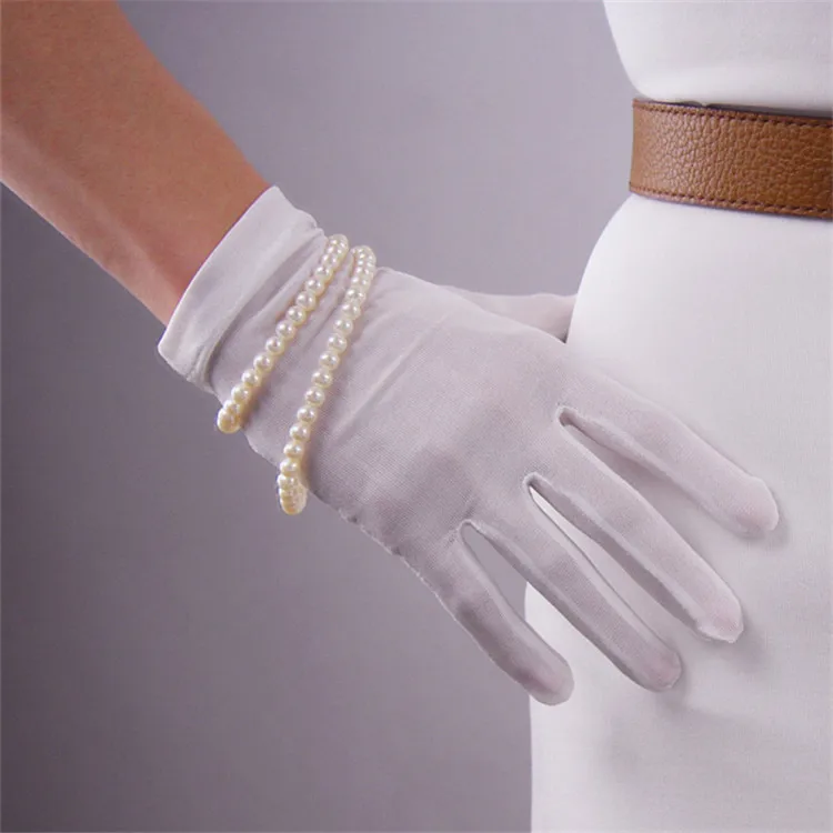 Женские перчатки из натурального шелка шелкопряда эластичные солнцезащитные перчатки короткие стильные женские элегантные вечерние варежки Vestido TB66-1