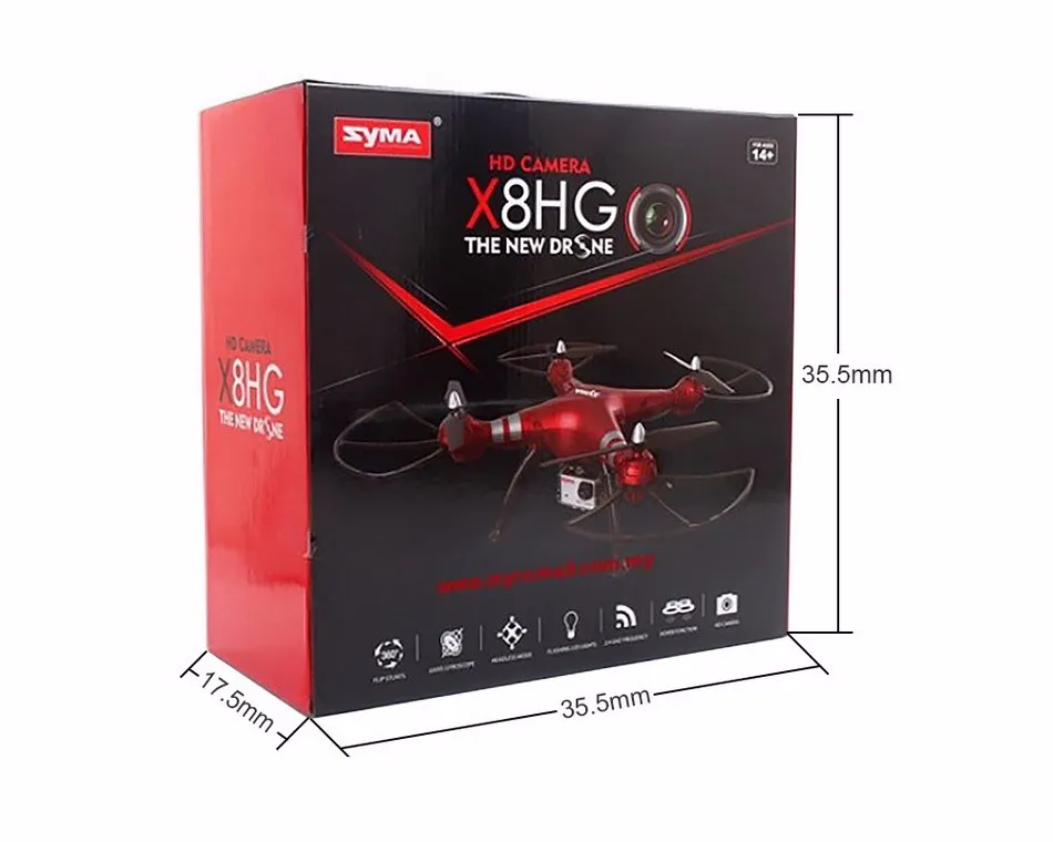 2016 Syma X8HG with 8MP HD Camera High Hold Mode 2.4G 4CH 6Axis RC Quadcopter RTF Vs MJX X101 Syma X8 X8G X8C X8W (11)