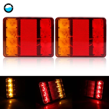 

1 Pair 8 LED Waterproof Truck Trailer CARAVAN Stop Brake Tail Light Indicator Lamp For Trailer Truck Car Lighting