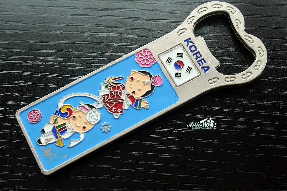 Korea Tourist Travel Souvenir Metal Fridge Beer Bottle Opener
