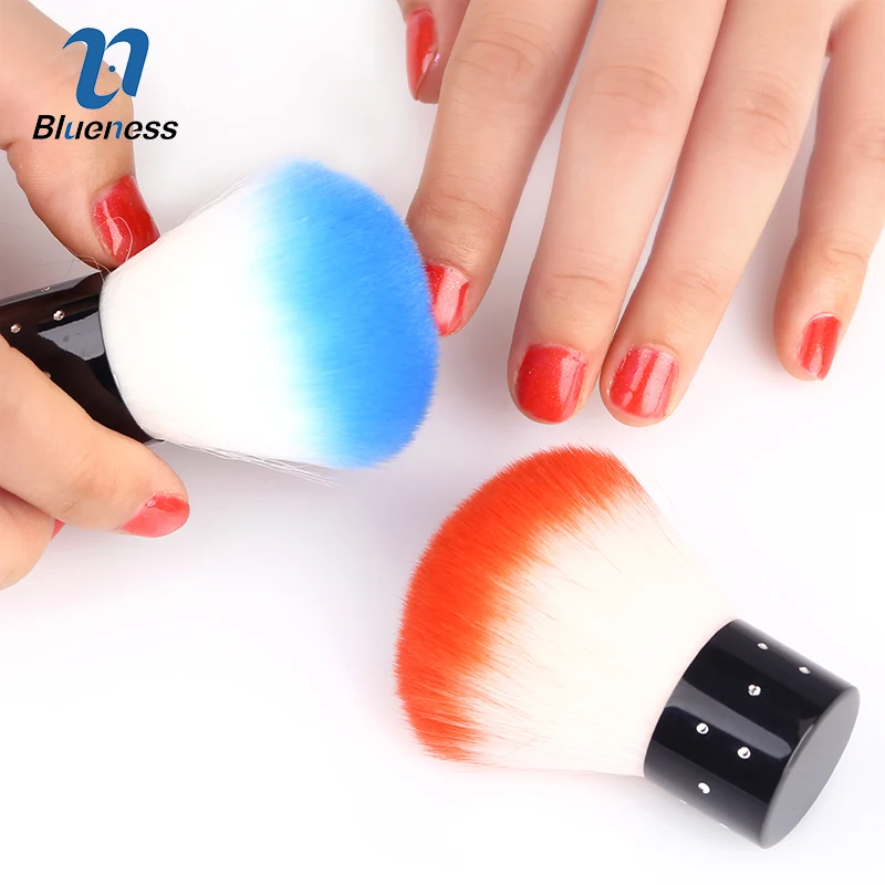 

Blueness 1Pcs Random 4Color Fiber Hair Design Becuty Makeup Face Brush Manciure Tools Nails Art Cleaning Dust Brush High Quality