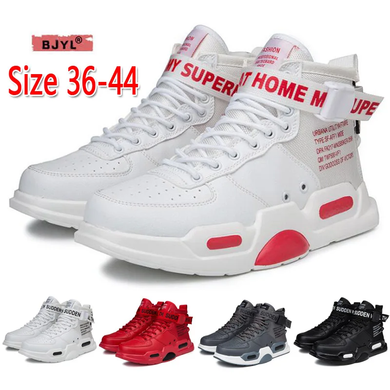 

BJYL New high-top men's large-size air force one sneakers for spring and fall 2019 men sneakers shoes Breathable Increasing