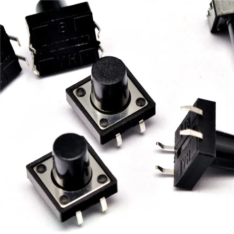 20Pcs 12x12mm 4PIN Tactile Tact Push Button Micro Switch Direct Plug in