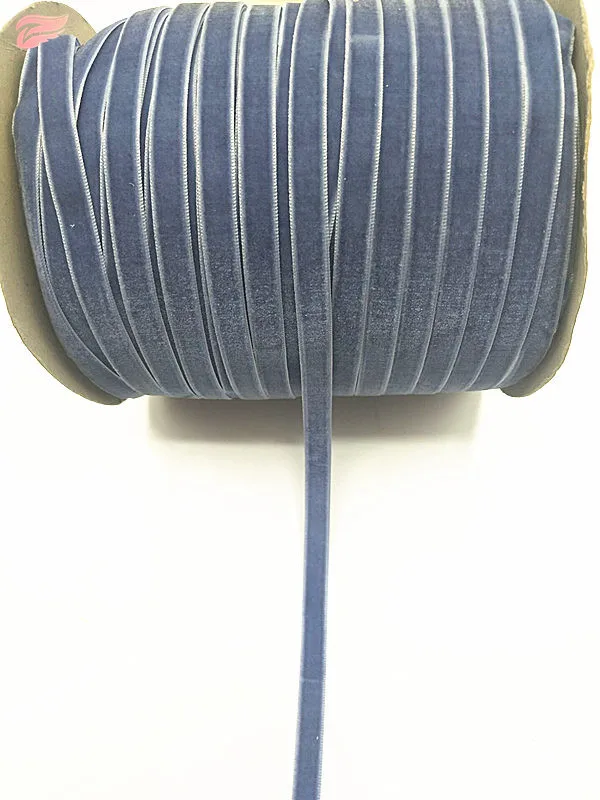 JILV 3/" 200 ярдов бархатная лента DIY тесьма 27 цветов одежды сумка домашний текстиль Швейные аксессуары - Цвет: Серый