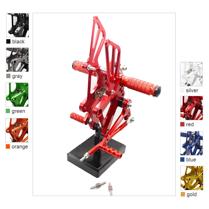 

CNC Aluminum Motorcycle Foot Pegs Rest Footpegs Pedals Rearset For Honda CBR250R CBR 250R 2010 2011 2012 Foot Accessories